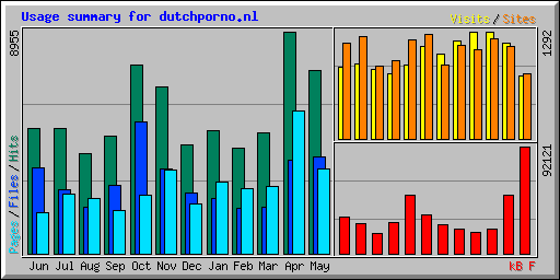 Usage summary for dutchporno.nl